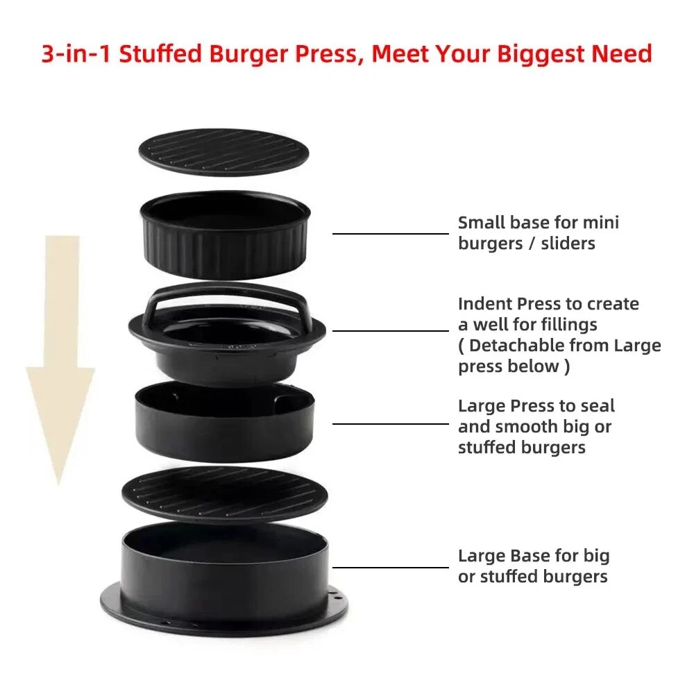Round Hamburger Burger Press B – обзор и цена Hot Dog Press