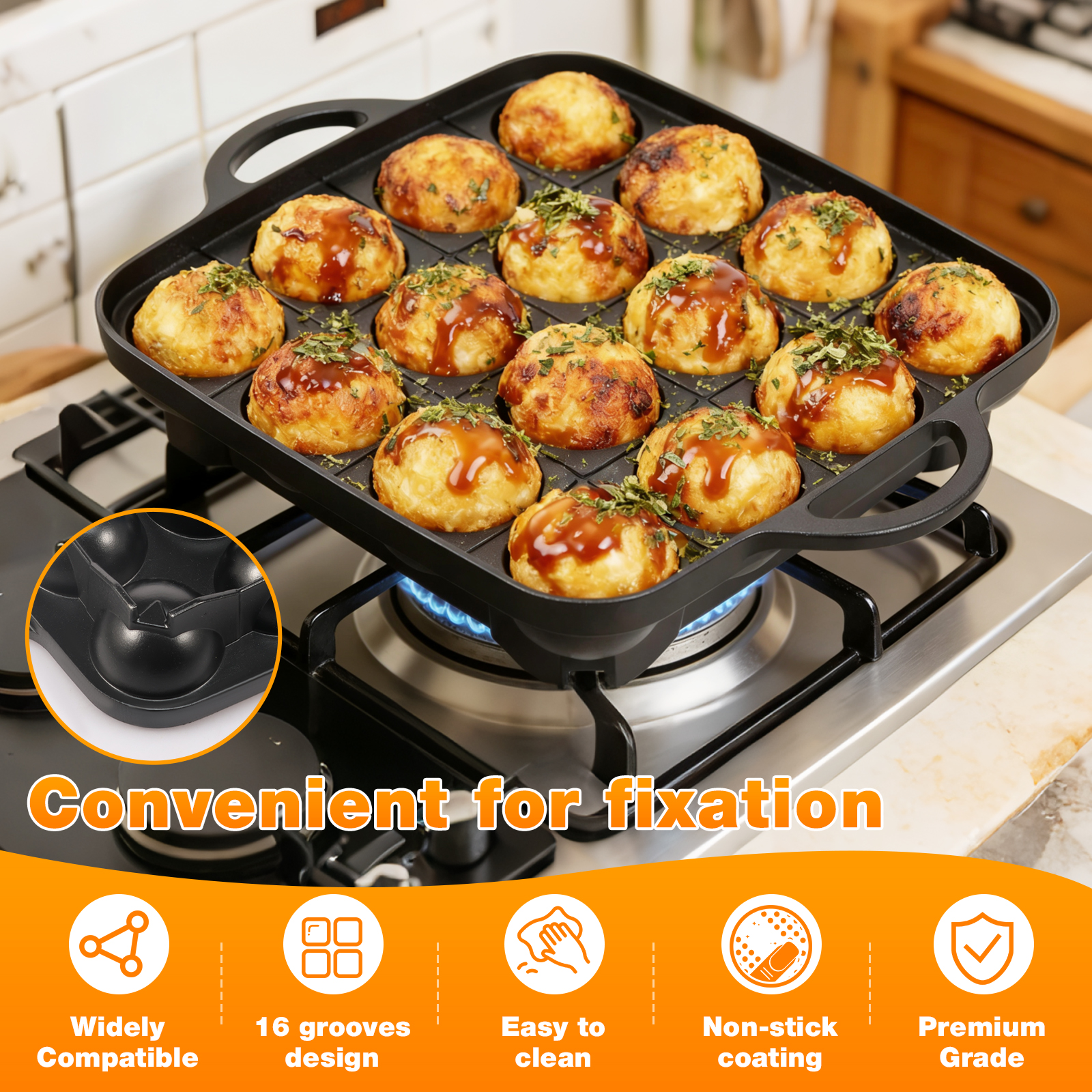 Takoyaki Pan Nonstick Japanese – обзор и цена Takoyaki Grill Plate