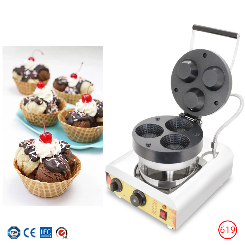 Commercial Triple-Hole Ice Cre – обзор и цена Waffle Cone Maker