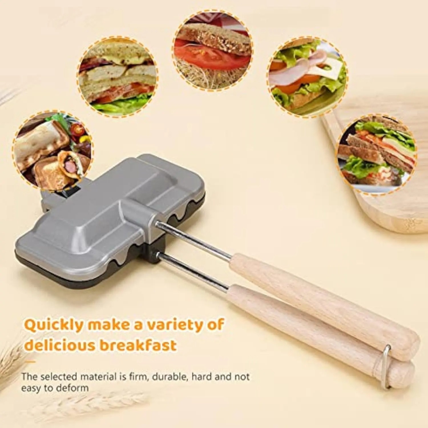 Breakfast Sandwich Maker, 4w1h – обзор и цена Hot Dog Press