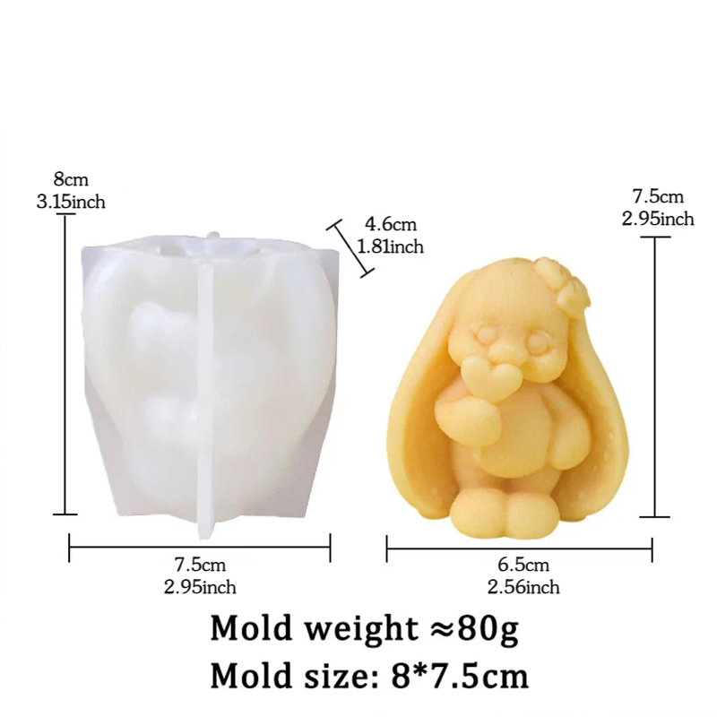 3D Long-eared Rabbit Silicone  – обзор и цена Bunny Cake Mold