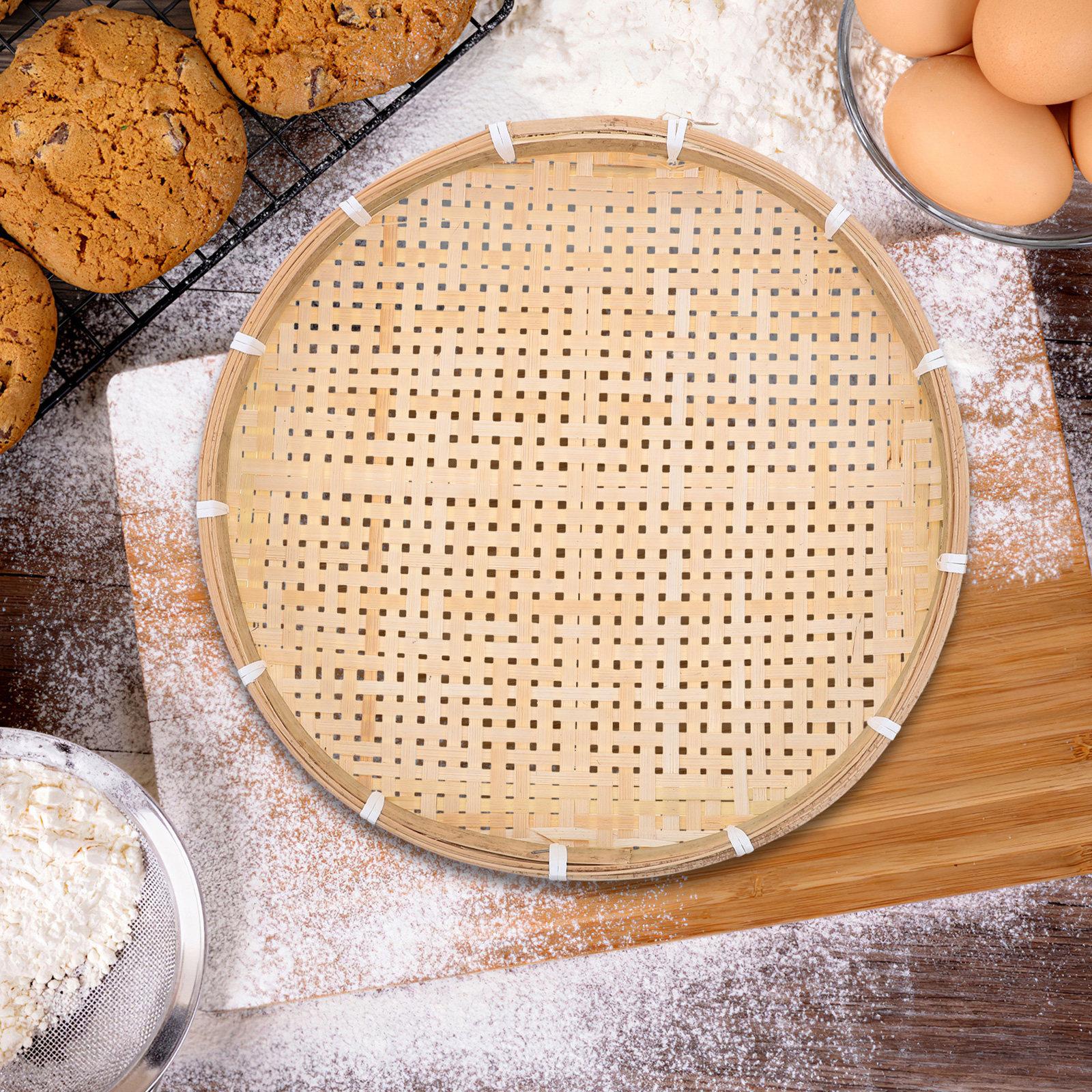 35Cm Round Bamboo Sieve Basket – обзор и цена Dim Sum Basket