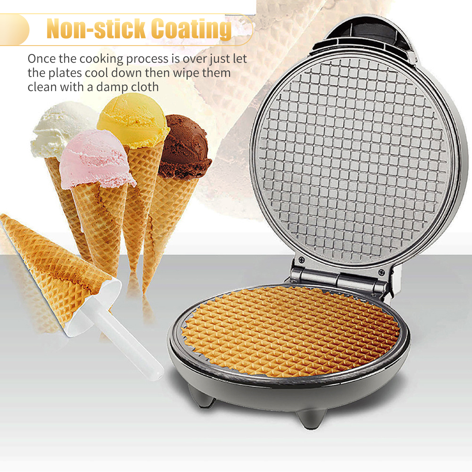 1200W Waffle Maker Nonstick Ba – обзор и цена Waffle Cone Maker