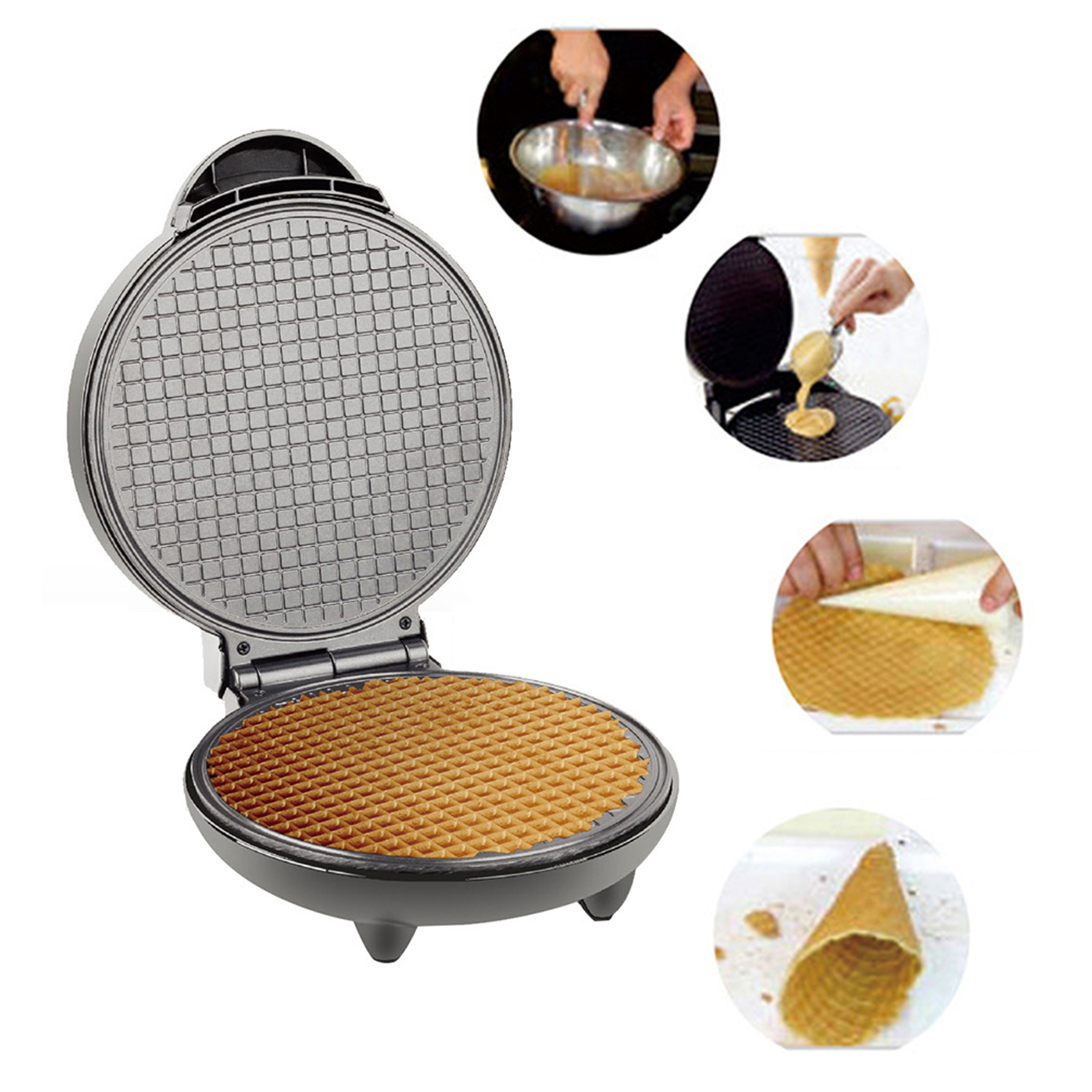 1200W Waffle Maker Nonstick Ba – обзор и цена Waffle Cone Maker