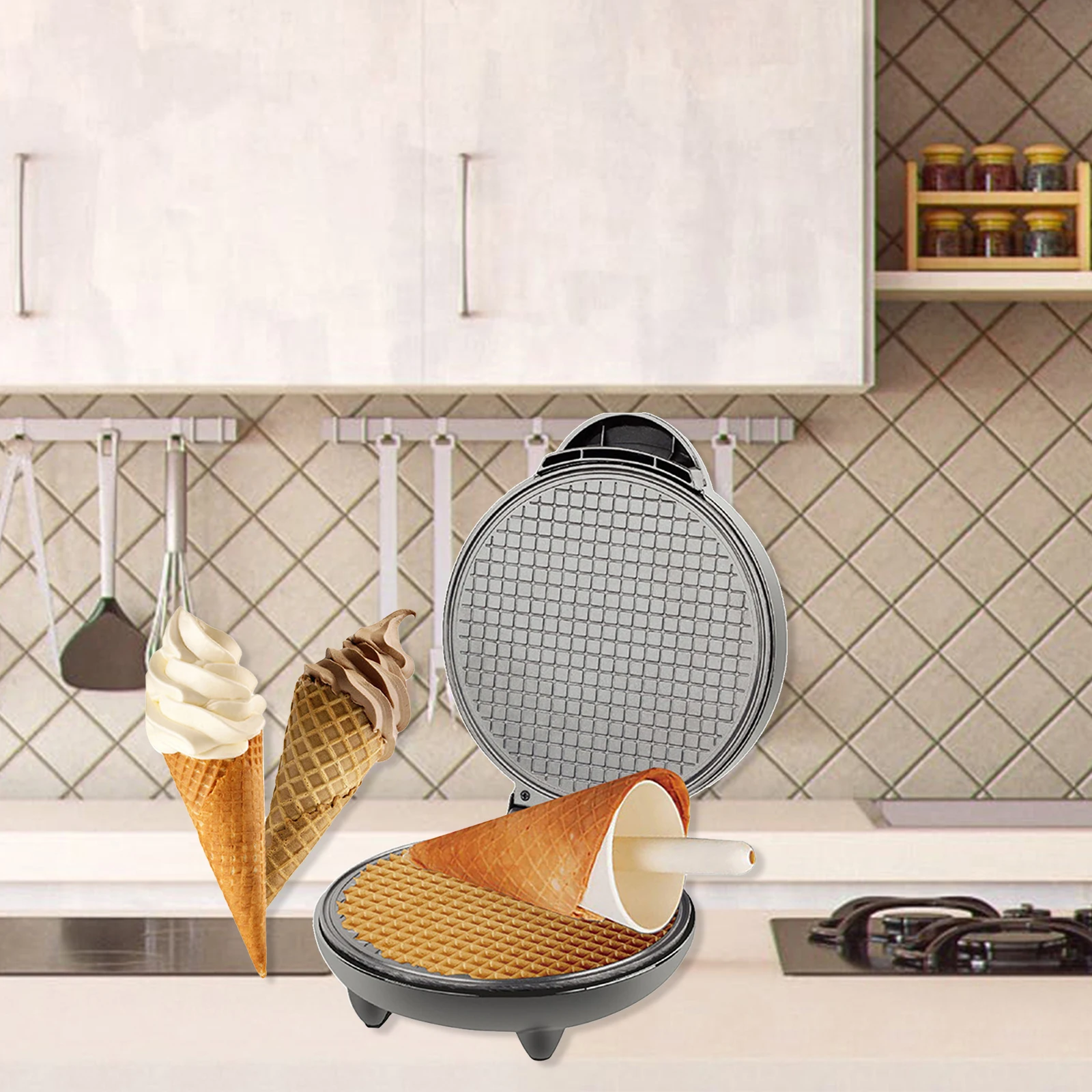 1200W Waffle Maker Nonstick Ba – обзор и цена Waffle Cone Maker