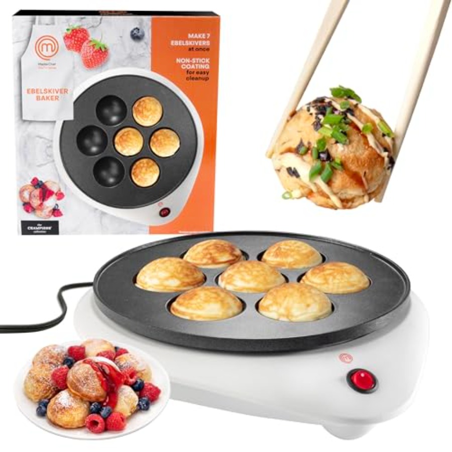 MasterChef Electric Ebelskiver – обзор и цена Takoyaki Grill Plate