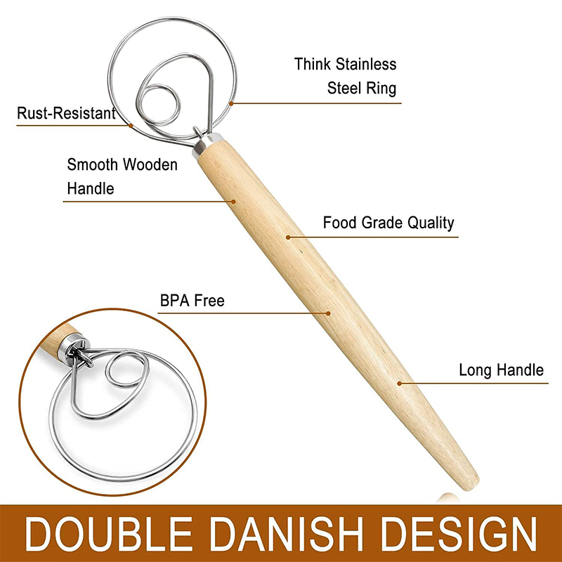 Large Hand Danish Dough Whisk  – обзор и цена Danish Pancake Pan