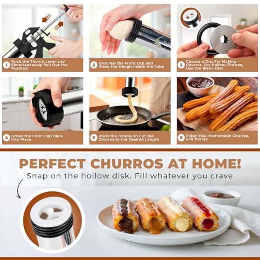 Churro Maker Machine and Sprit – обзор и цена Churros Maker Gun