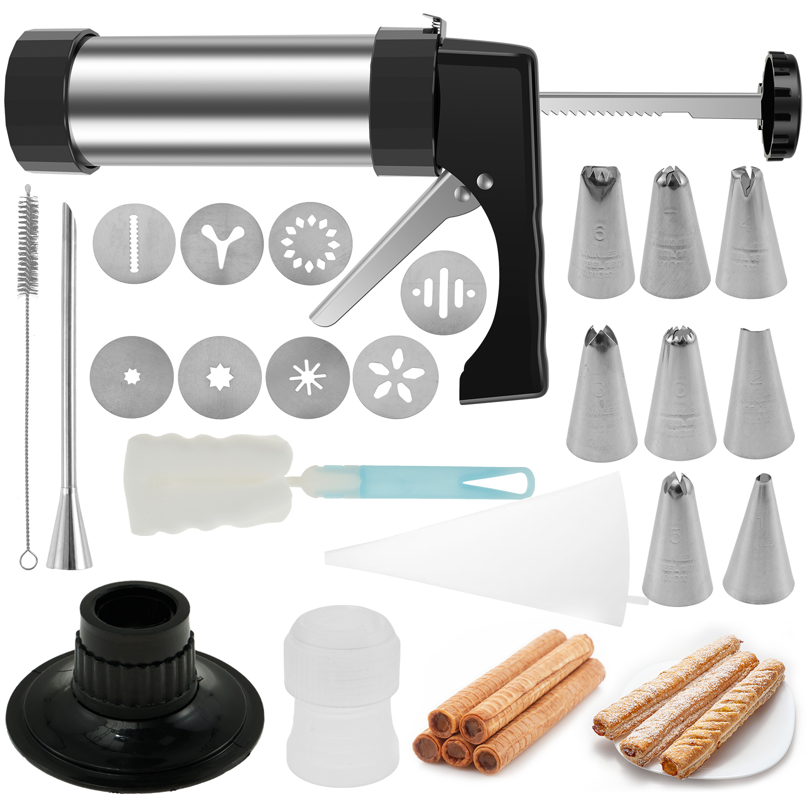 Stainless Steel Cookie Gun Chu – обзор и цена Churros Maker Gun
