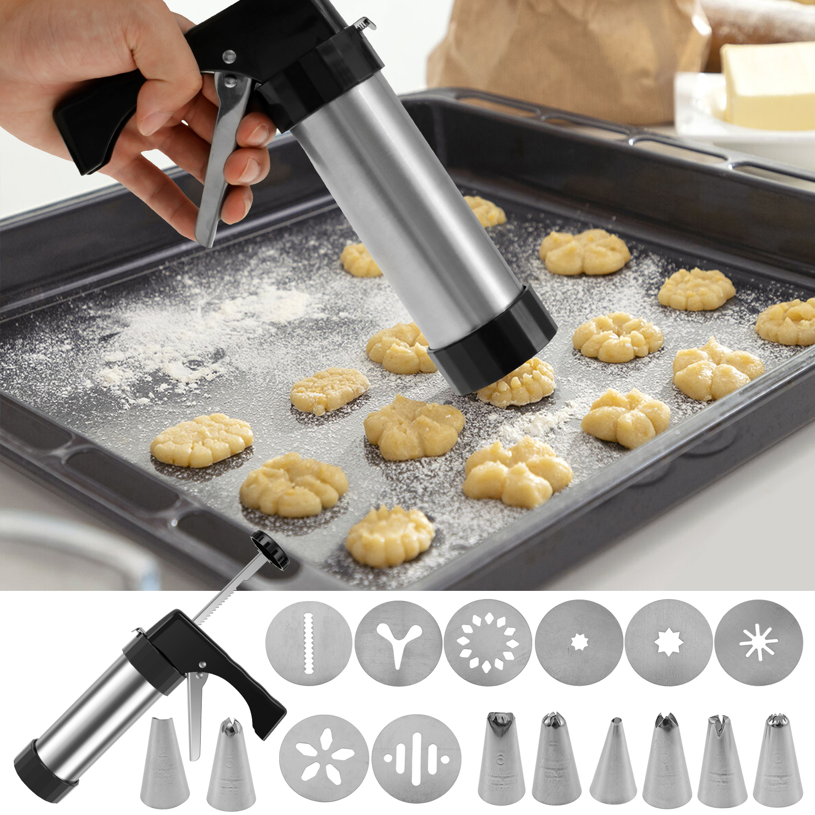 Stainless Steel Cookie Gun Chu – обзор и цена Churros Maker Gun