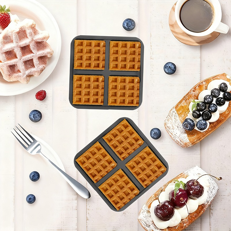 Square Waffle Mold, Non-Stick  – обзор и цена Mini Pancake Griddle