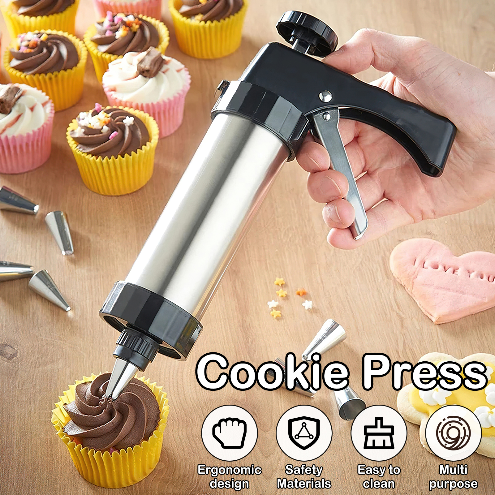 GMOX Cookie Press Gun and Tips – обзор и цена Churros Maker Gun