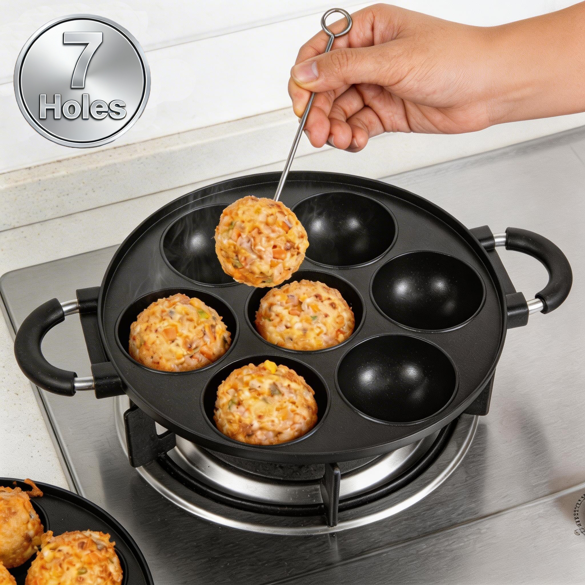 16/7 Holes Takoyaki Pan Alumin – обзор и цена Takoyaki Grill Plate