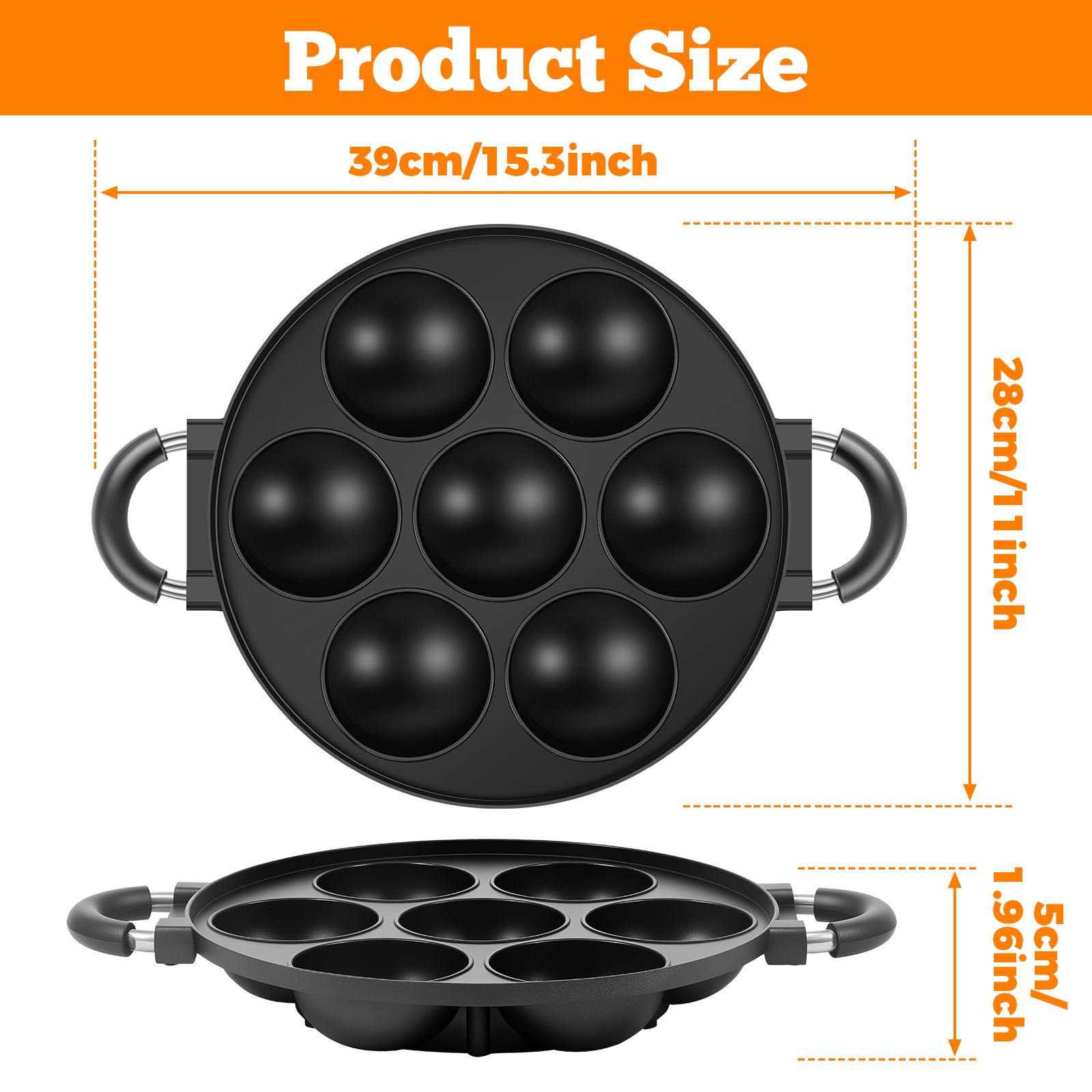 16/7 Holes Takoyaki Pan Alumin – обзор и цена Takoyaki Grill Plate