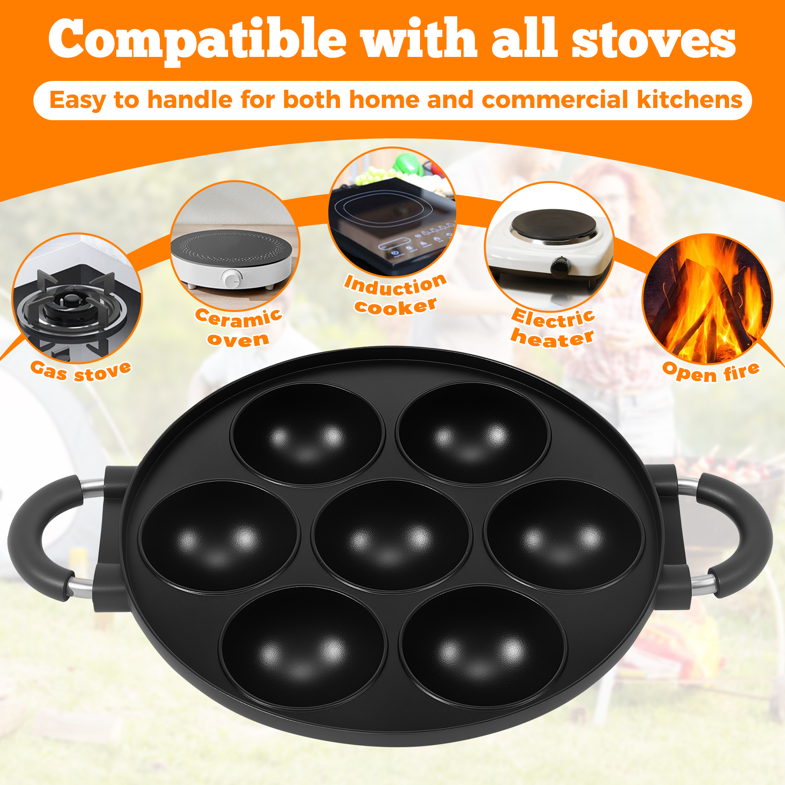 16/7 Holes Takoyaki Pan Alumin – обзор и цена Takoyaki Grill Plate