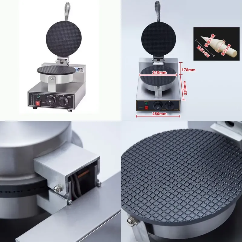 TEBAK Factory Snack Machines E – обзор и цена Waffle Cone Maker