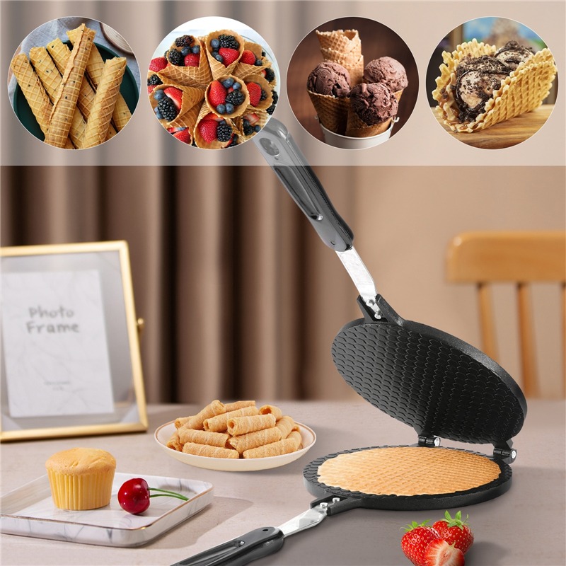 22cm Non-Stick Egg Roll Waffle – обзор и цена Waffle Cone Maker