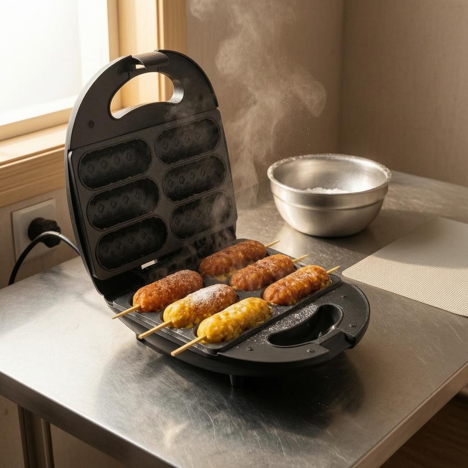 Corn Dog Maker Double-Sided He – обзор и цена Corn Dog Stick