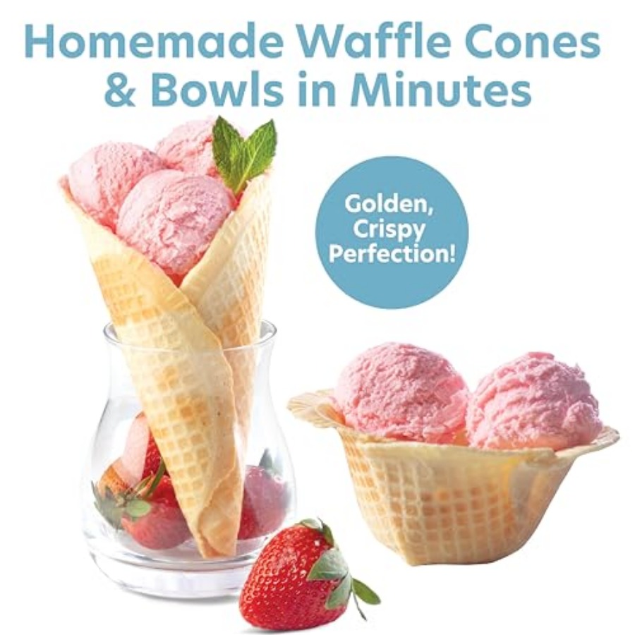 Waffle Cone and Ice Cream Bowl – обзор и цена Waffle Cone Maker