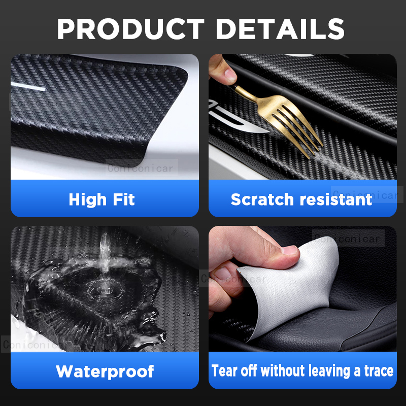 Car Door Sills Scuff Plate Thr – обзор и цена Crepe Pan Carbon