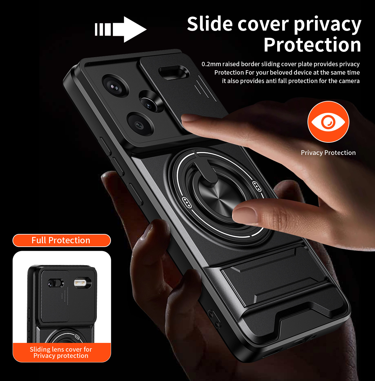 Lens Slide Camera Phone Case f – обзор и цена Taco Stand Holder