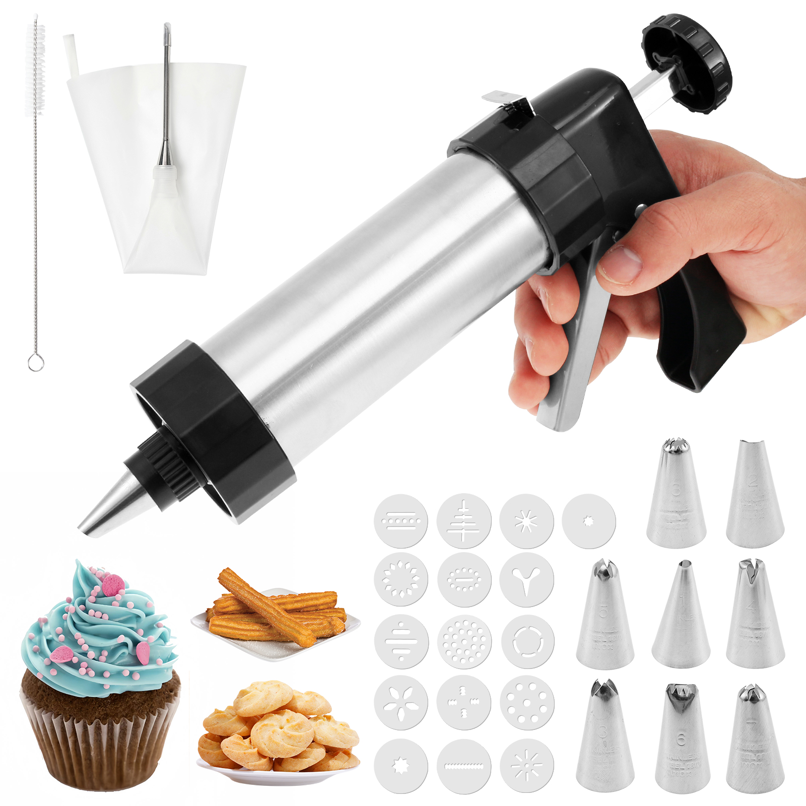 Stainless Steel Cookie Gun Chu – обзор и цена Churros Maker Gun