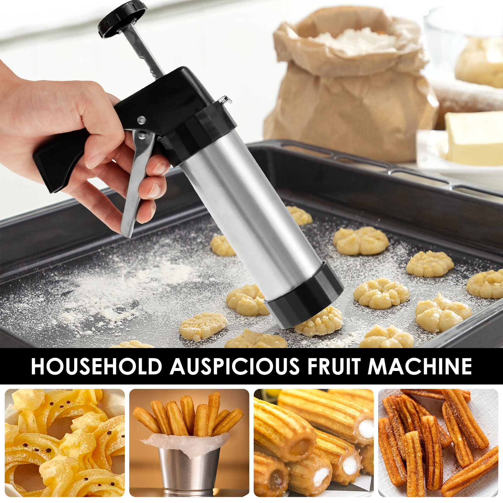 Stainless Steel Cookie Gun Chu – обзор и цена Churros Maker Gun
