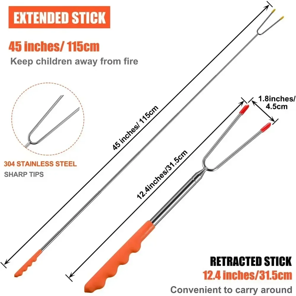 New BBQ Forks Telescopic  Barb – обзор и цена Corn Dog Stick