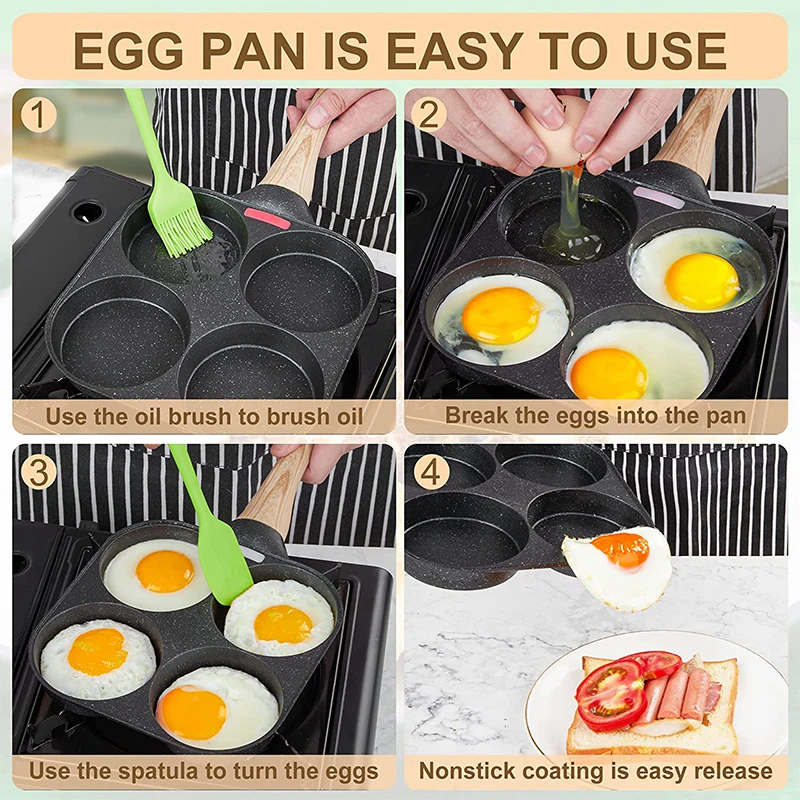 2/4-Hole Frying Pot Pan Thicke – обзор и цена Mini Pancake Griddle